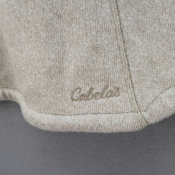 Cabela's Full Zip Sweater Jacket Women's L Beige Full Zip Athleisure High Collar - Picture 9 of 14